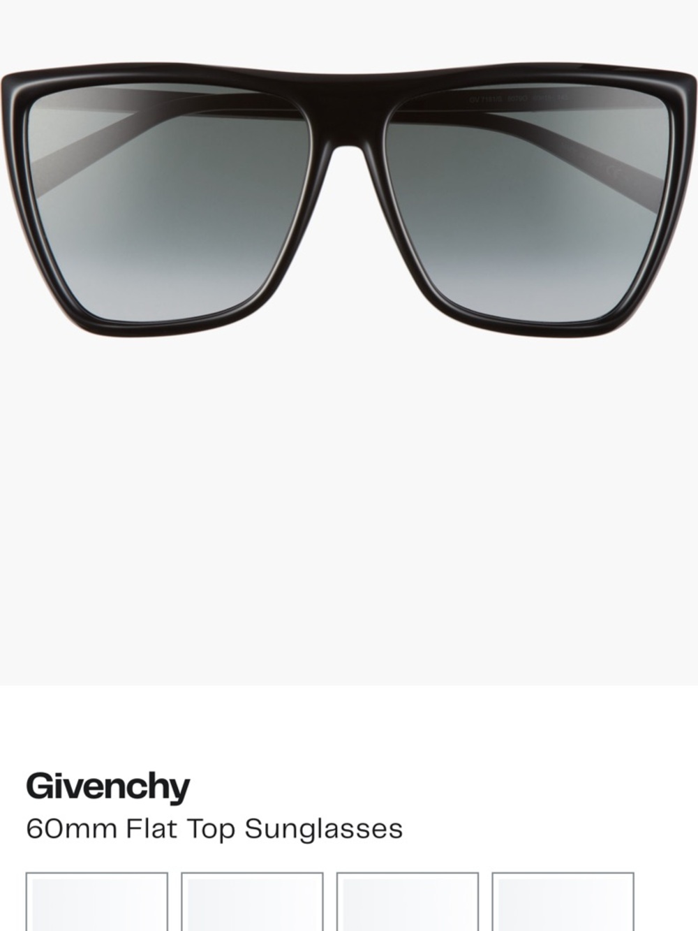 Givenchy Oversized Black Square Frame Sunglasses - Picture 5 of 5